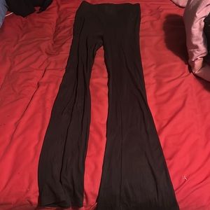 XS dark brown flare leggings